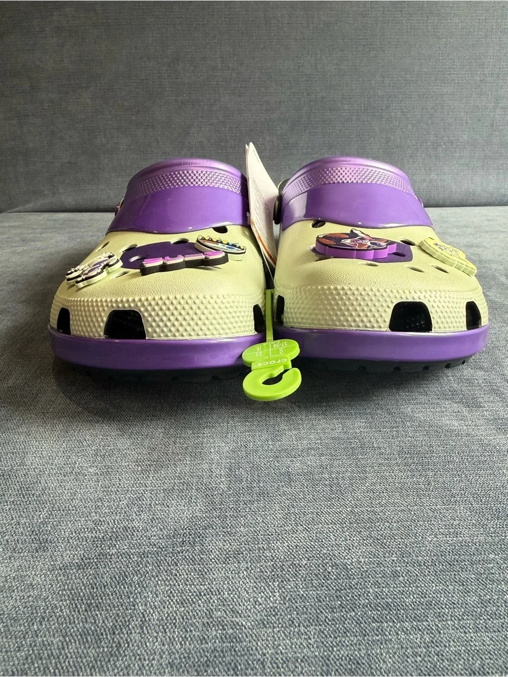 Dragon Ball Z Frieza Classic Clog Crocs Mens SZ 11 New Metallic Purple Charms